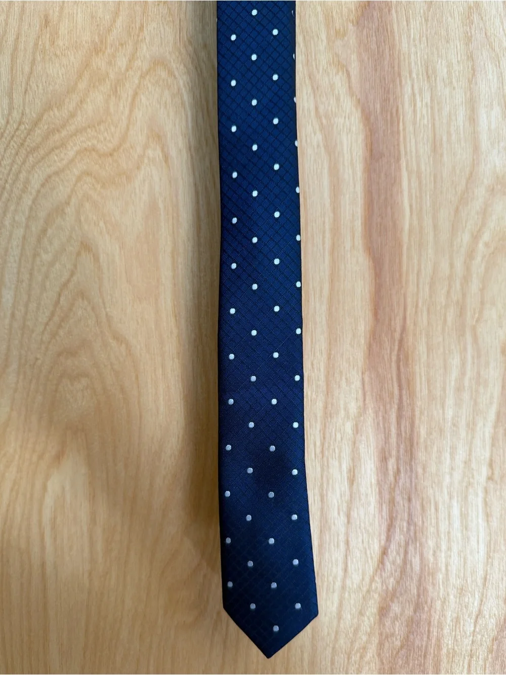 Appaman Boys Necktie Navy Blue w/ White Woven Dots Wedding Looks Formal
